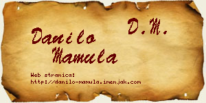 Danilo Mamula vizit kartica